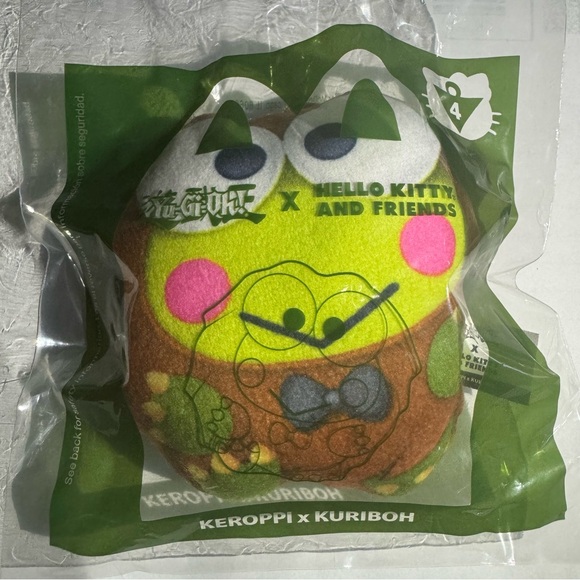 Sanrio Yu-Gi-Oh x Hello Kitty McDonalds Happy Meal 3” Plush #4 KEROPPI x KURIBOH - Picture 1 of 8
